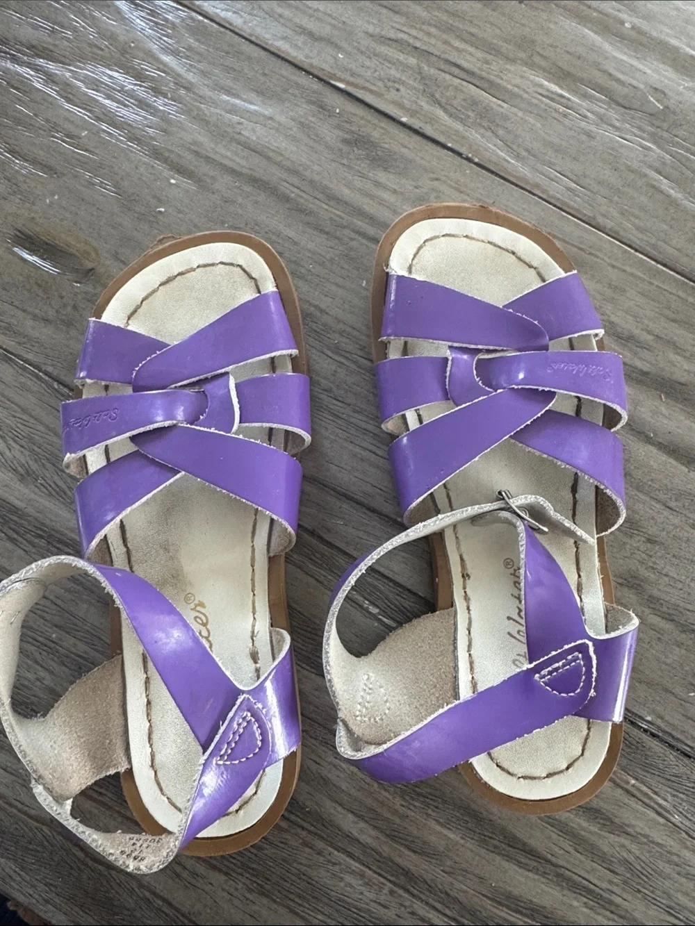 Saltwater Purple Strappy Sandals